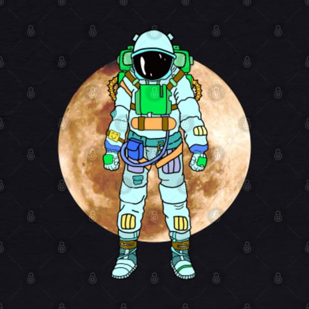 astronaut moon cosmonaut by FromBerlinGift